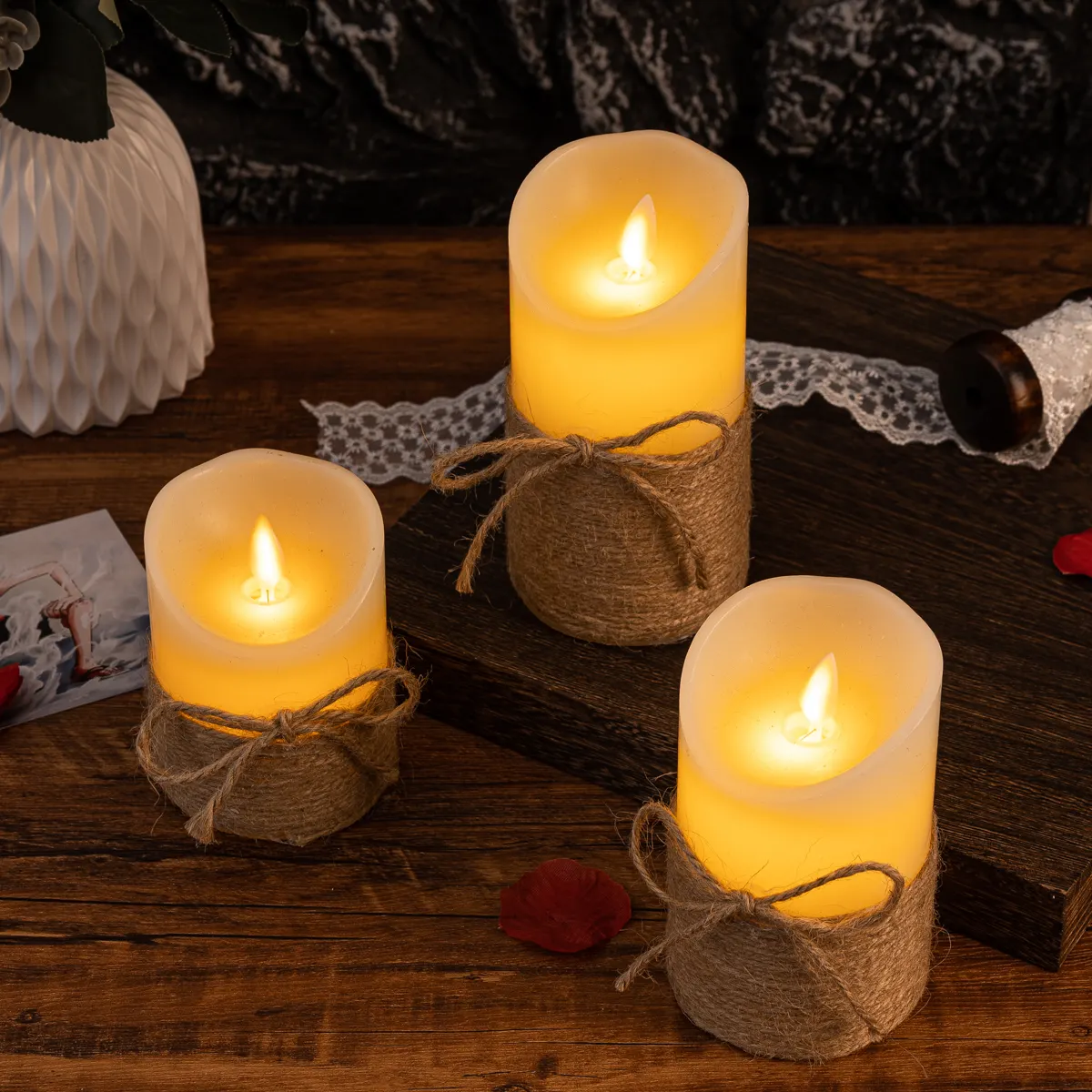 Lumio Autumn vuurloze kaars
