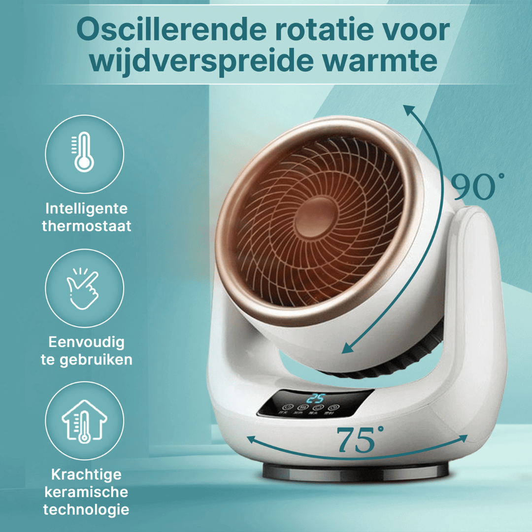 HeatBuddy draagbare mini ventilatorkachel