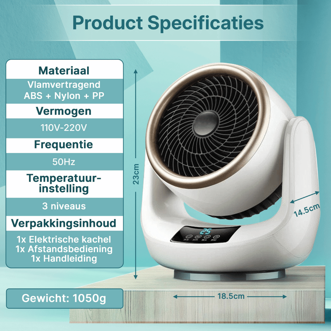 HeatBuddy draagbare mini ventilatorkachel