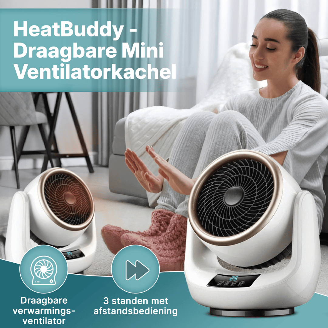 HeatBuddy draagbare mini ventilatorkachel