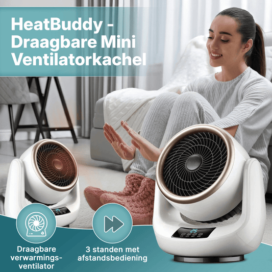 HeatBuddy draagbare mini ventilatorkachel