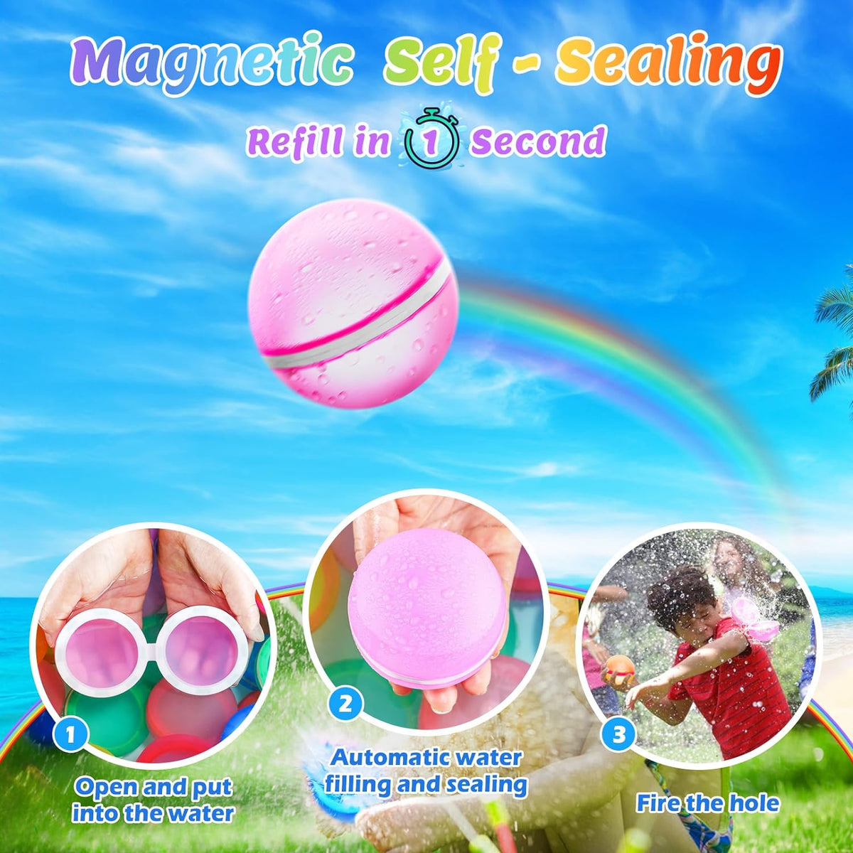 Herbruikbare magnetische waterballonnen