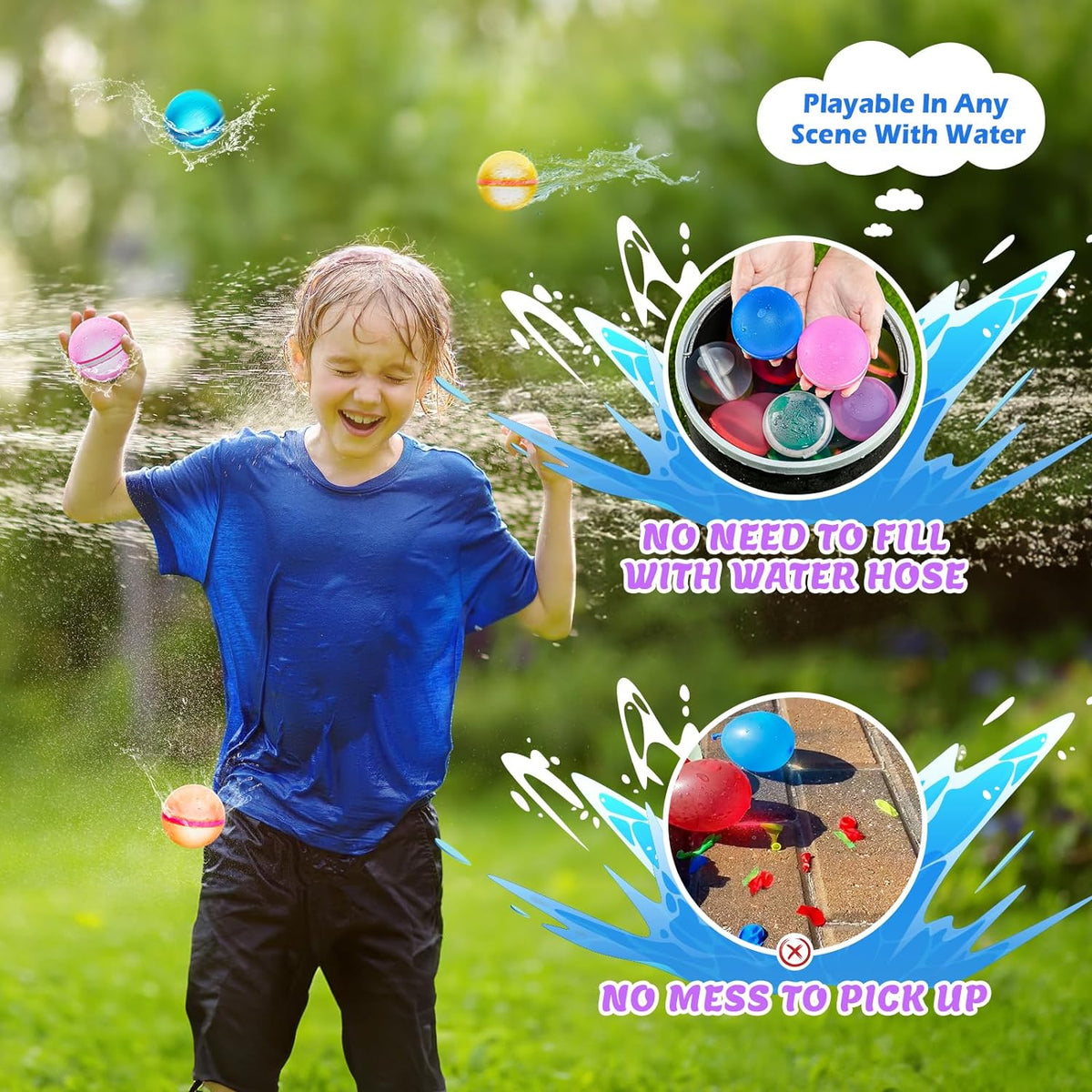 Herbruikbare magnetische waterballonnen