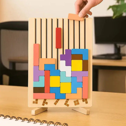 Houten puzzelbord voor creatieve pauzes