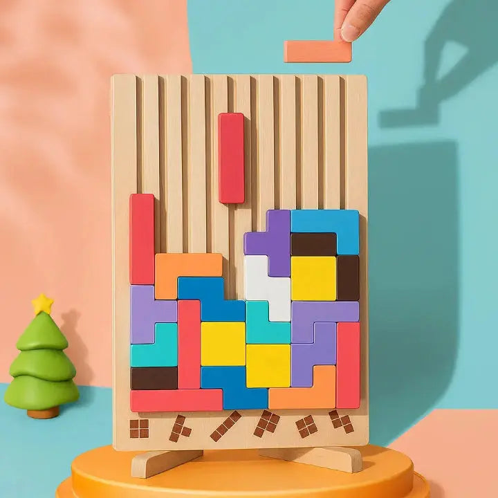 Houten puzzelbord voor creatieve pauzes