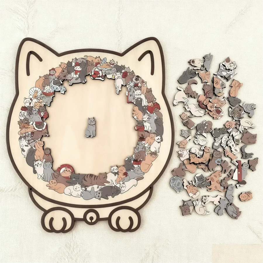CatCraft houten kattenpuzzel