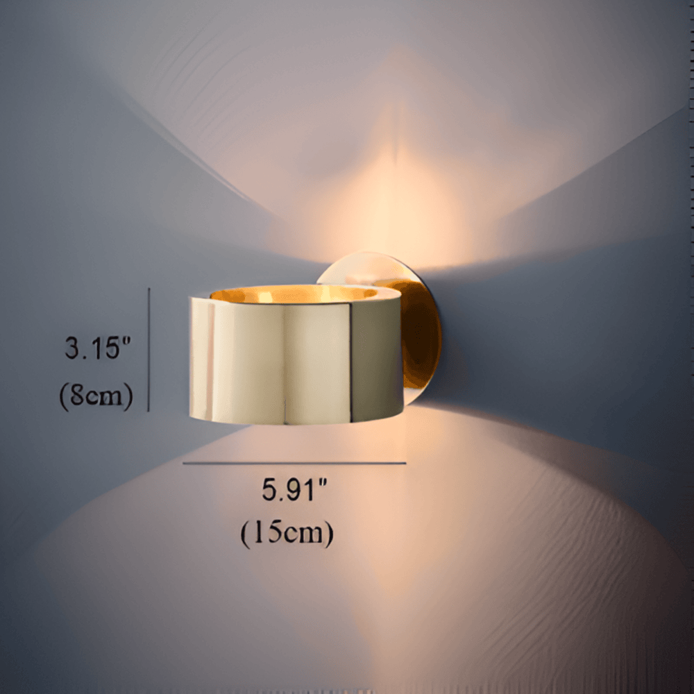 SMD Living Alecta Scandinavische gouden wandlamp