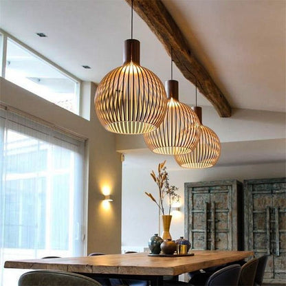LumiWood verstelbare houten hanglamp