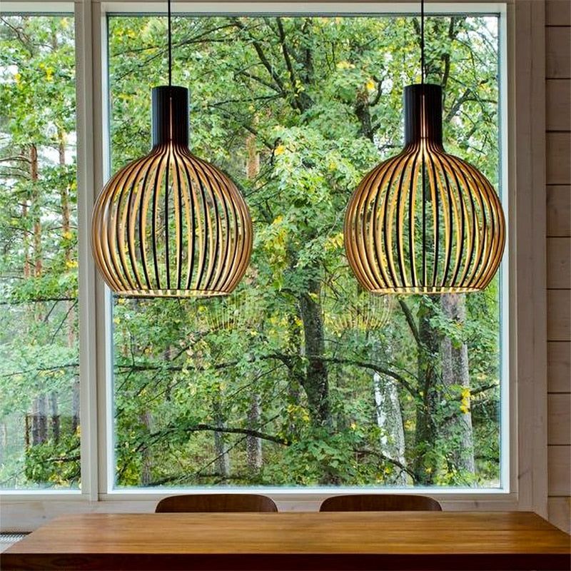 LumiWood verstelbare houten hanglamp