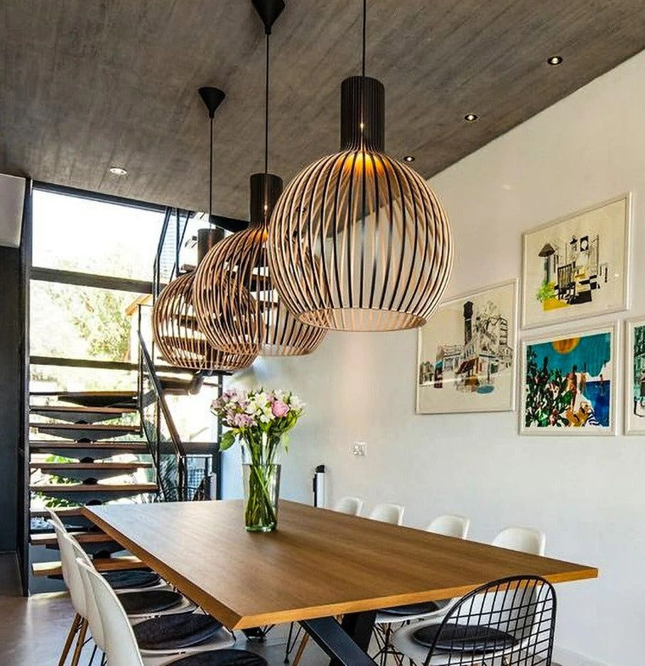 LumiWood verstelbare houten hanglamp