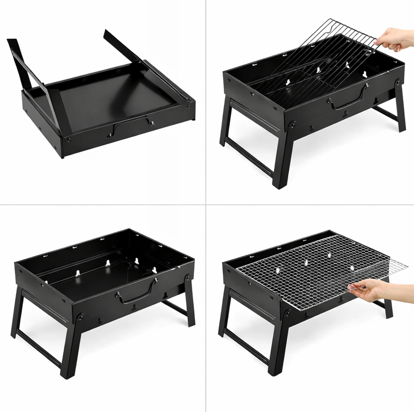 Houtskool Mini Barbecue - Draagbaar houtskool bbq - Tafel Grill