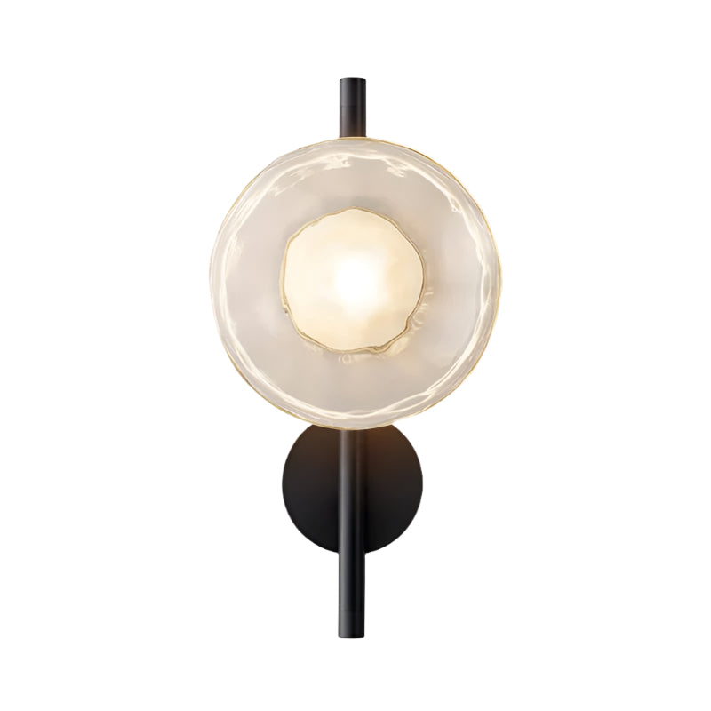Glazen Wandlamp met Aluminium Frame