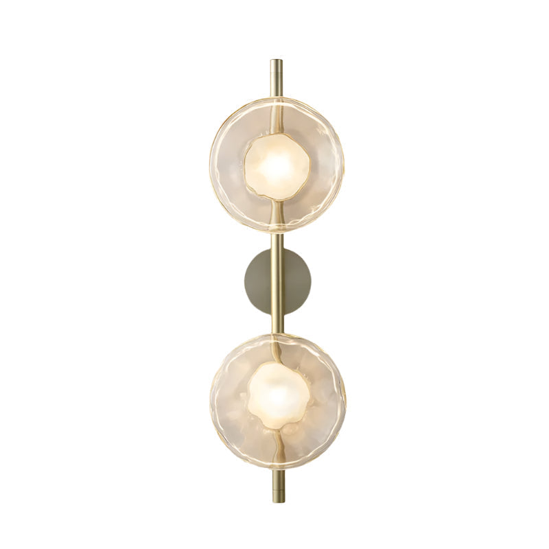 Glazen Wandlamp met Aluminium Frame