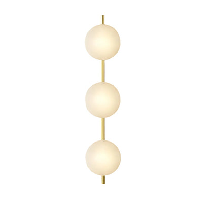 Glazen Wandlamp met Aluminium Frame