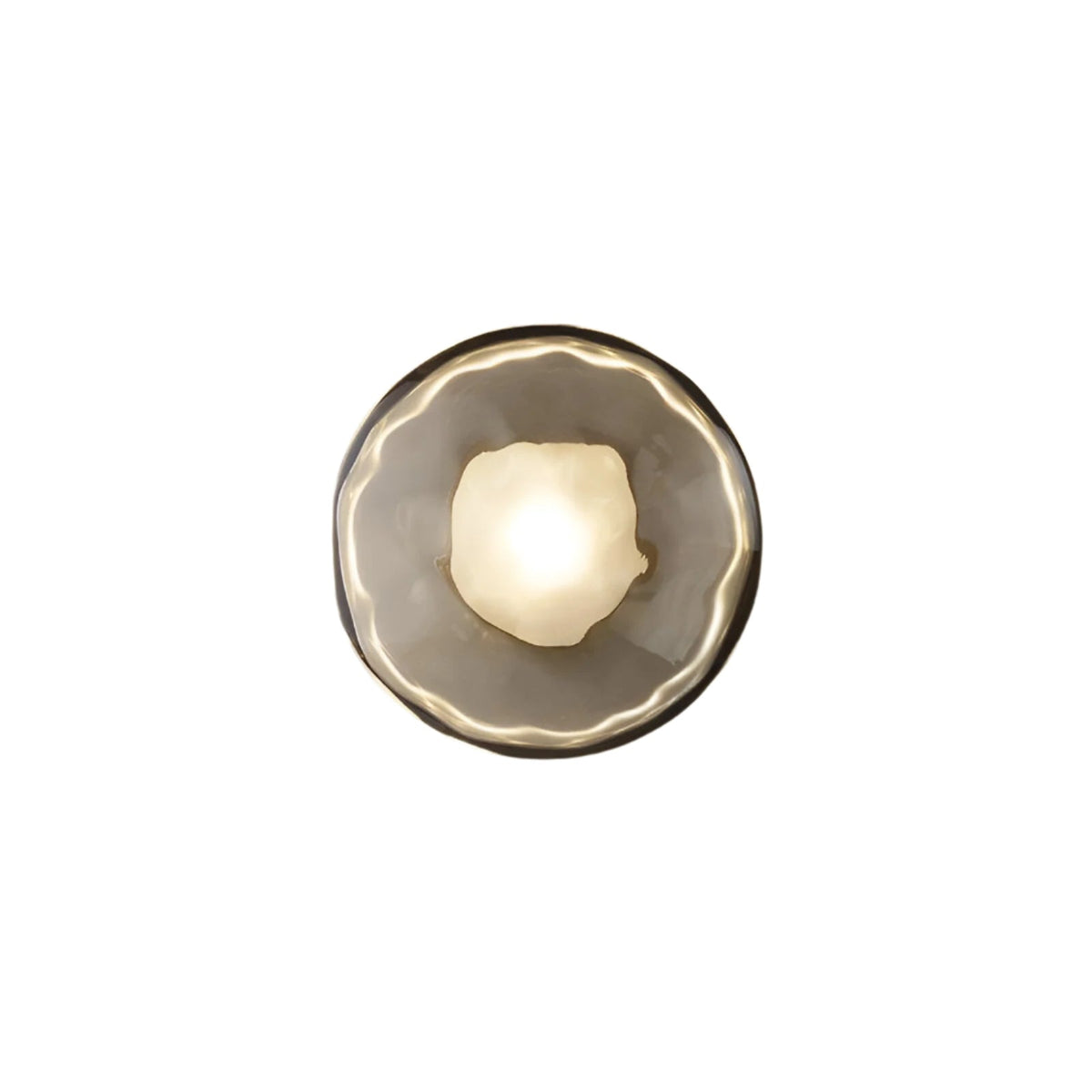 Glazen Wandlamp met Aluminium Frame