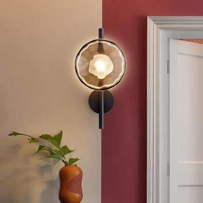 Glazen Wandlamp met Aluminium Frame