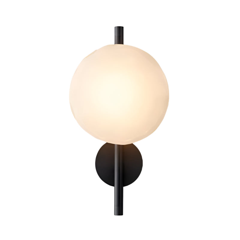 Glazen Wandlamp met Aluminium Frame