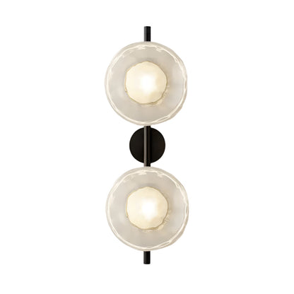 Glazen Wandlamp met Aluminium Frame