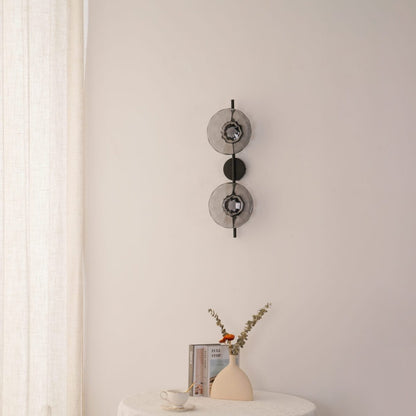 Glazen Wandlamp met Aluminium Frame