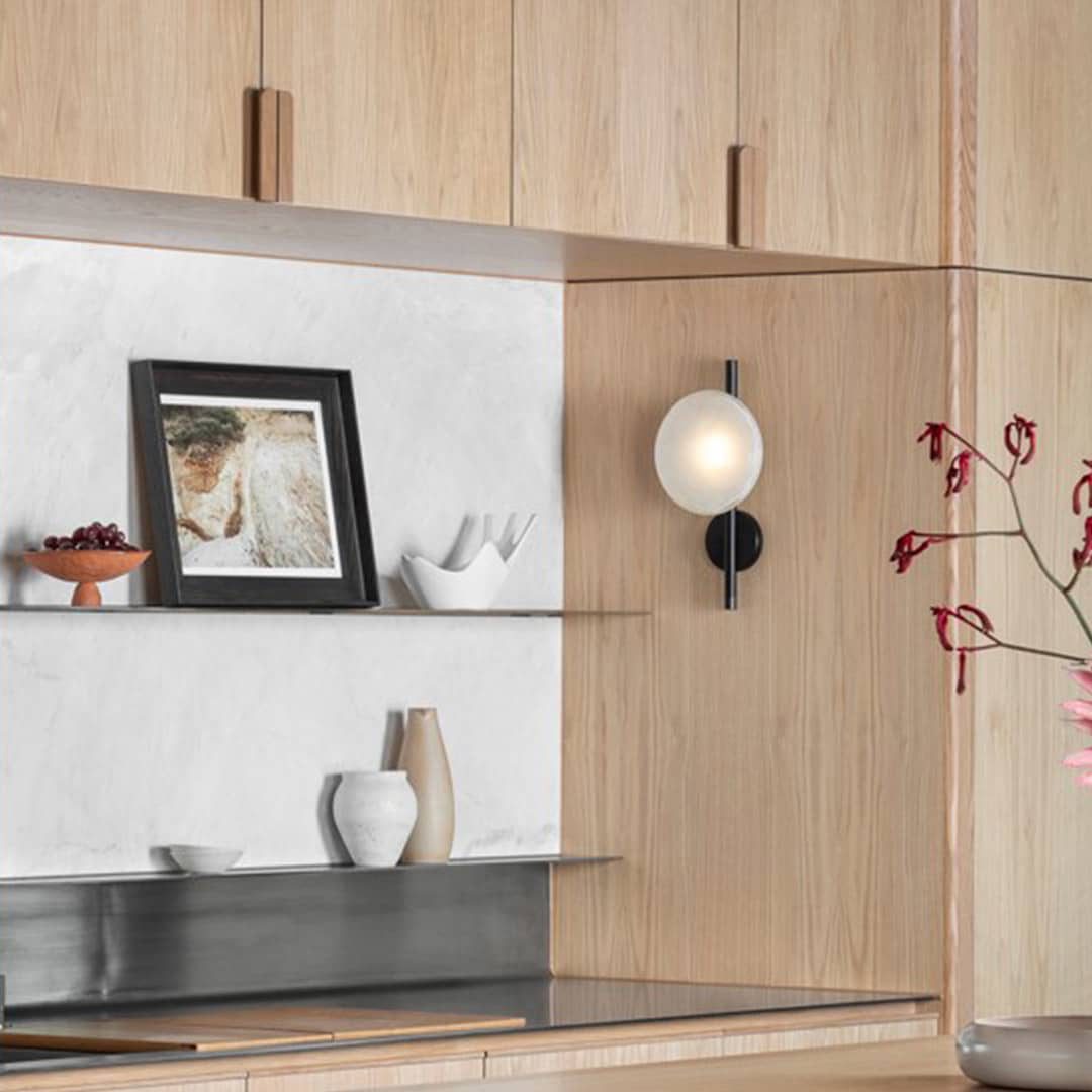 Glazen Wandlamp met Aluminium Frame