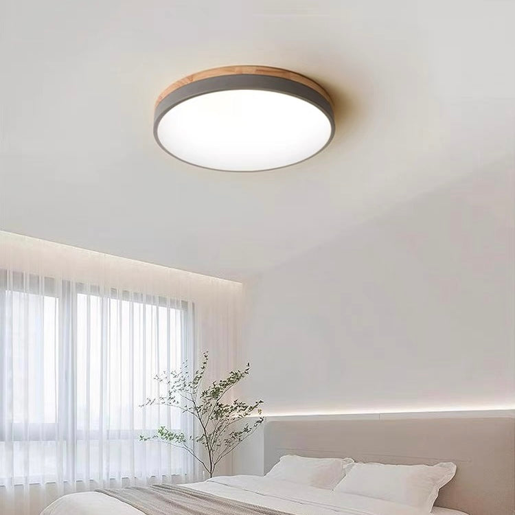 Lumio houten ronde LED plafondlamp