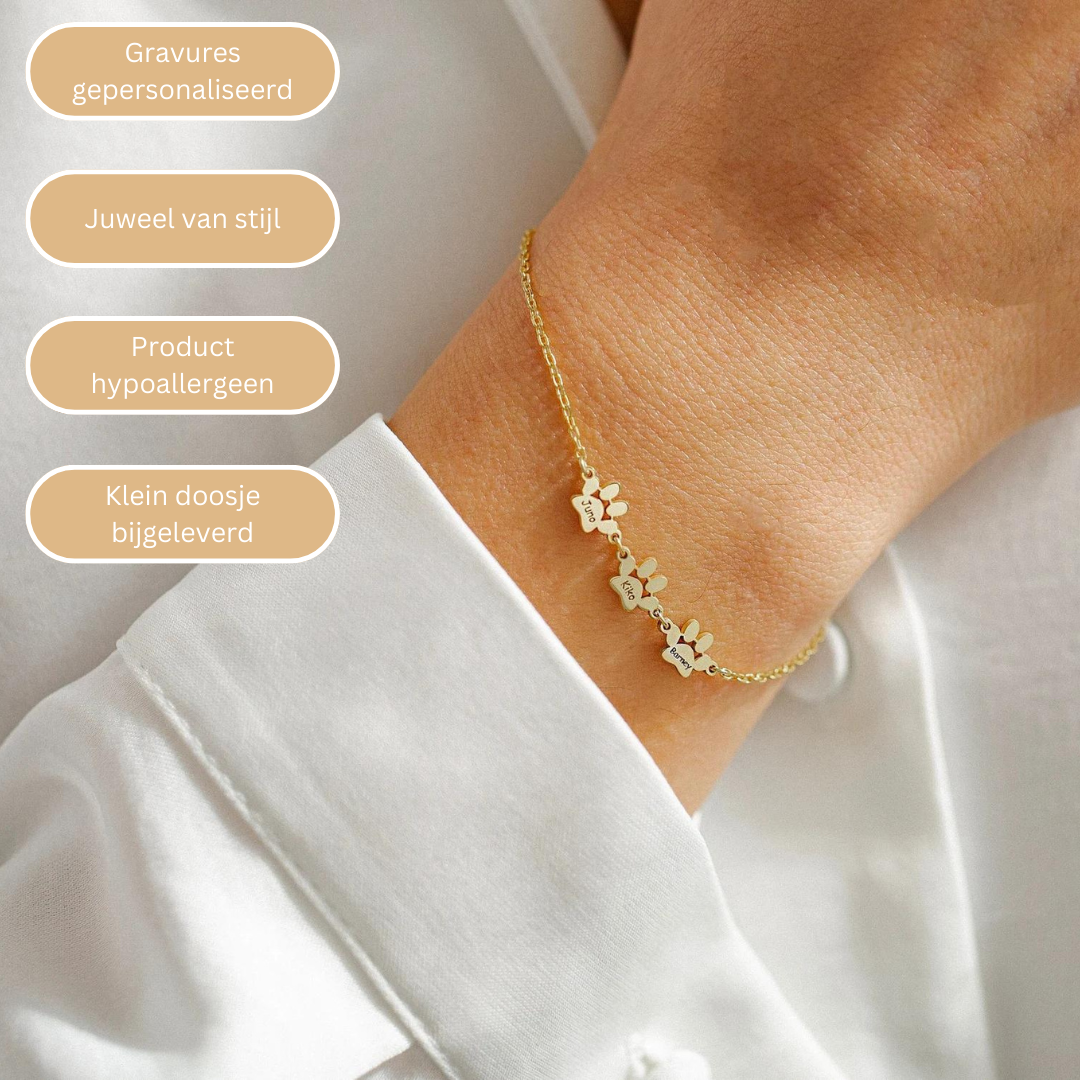 PawEmbrace gepersonaliseerde armband