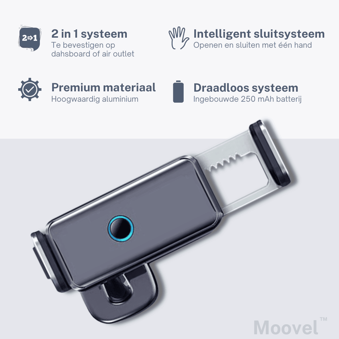 Moovel 2in1 automatische telefoonhouder