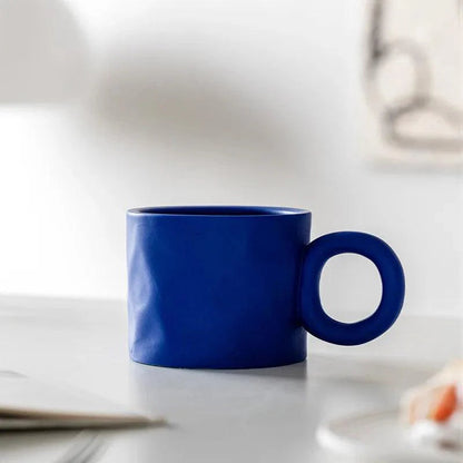 Scandinavische keramische ringhandgreep mok 450ml