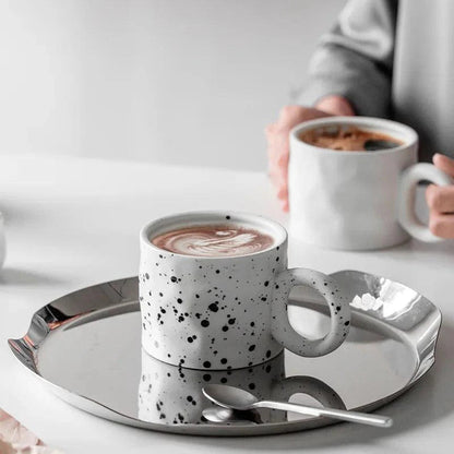 Scandinavische keramische ringhandgreep mok 450ml