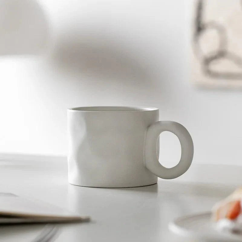 Scandinavische keramische ringhandgreep mok 450ml