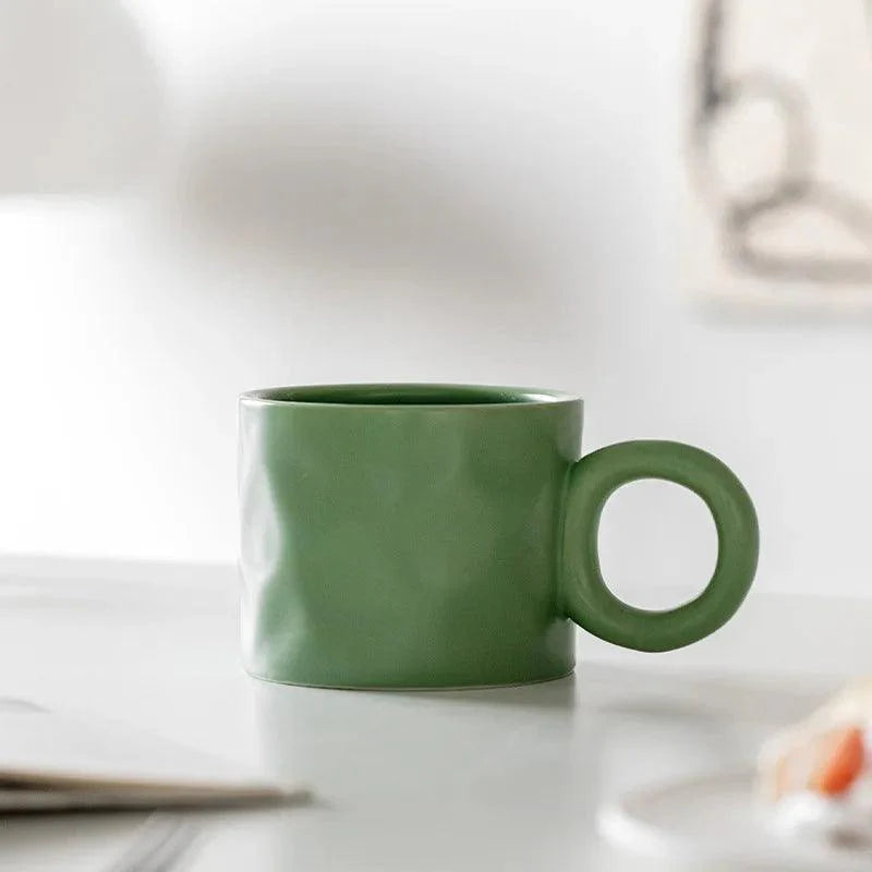 Scandinavische keramische ringhandgreep mok 450ml
