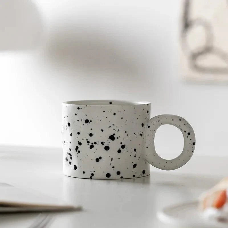 Scandinavische keramische ringhandgreep mok 450ml