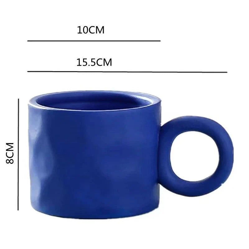 Scandinavische keramische ringhandgreep mok 450ml