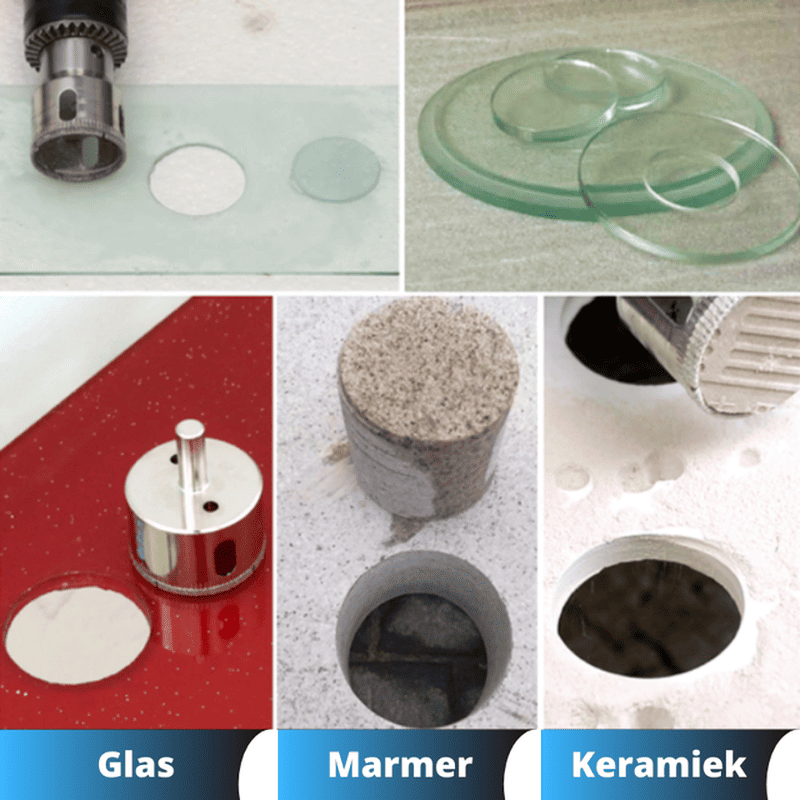 Diamonddrill 10-delige diamantboor set