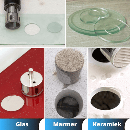 Diamonddrill 10-delige diamantboor set