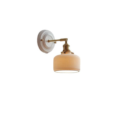 Keramische wandlamp met messing afwerking