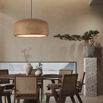 Organische Japandi resin hanglamp