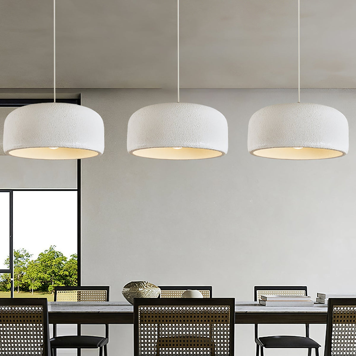 Organische Japandi resin hanglamp