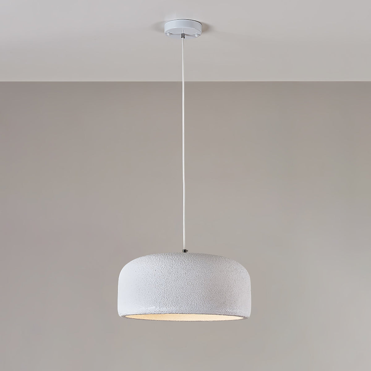 Organische Japandi resin hanglamp