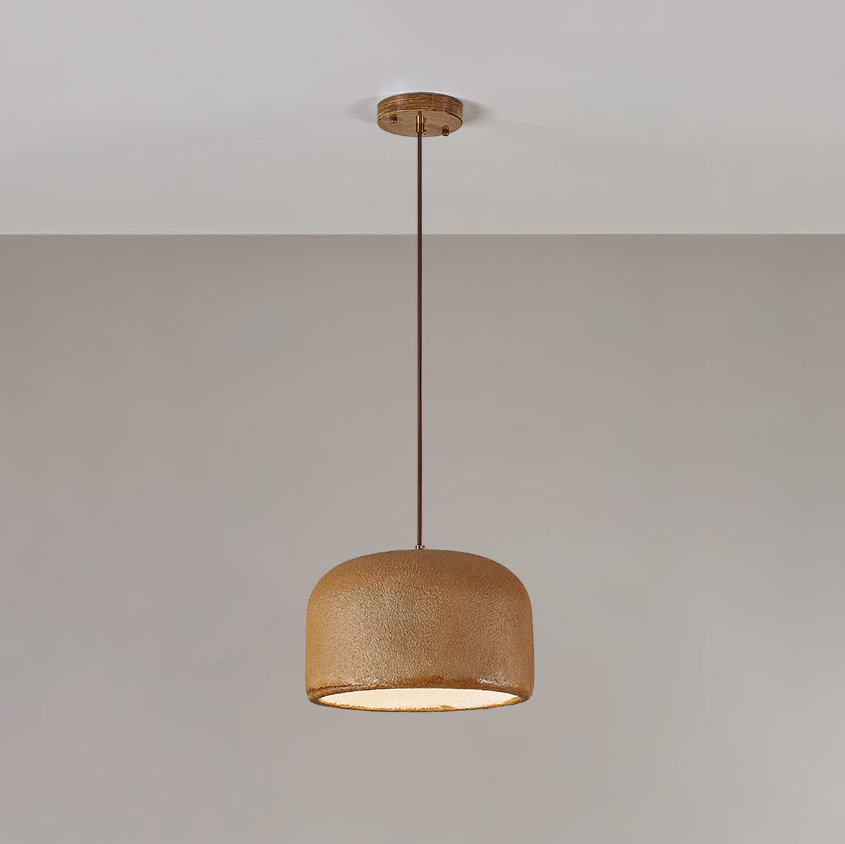 Organische Japandi resin hanglamp