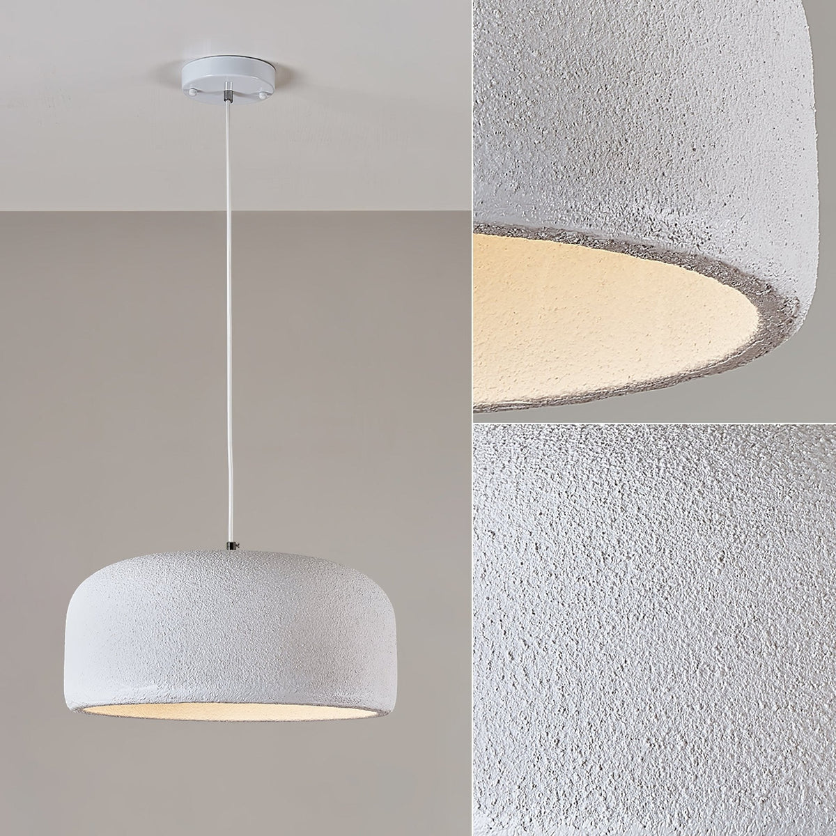 Organische Japandi resin hanglamp