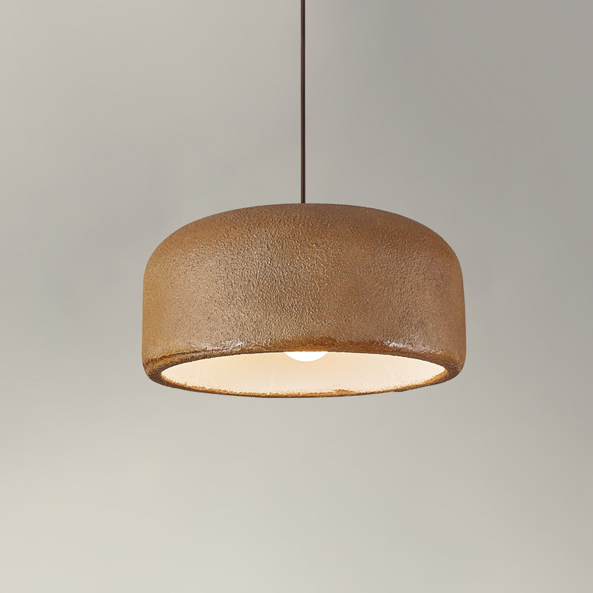 Organische Japandi resin hanglamp