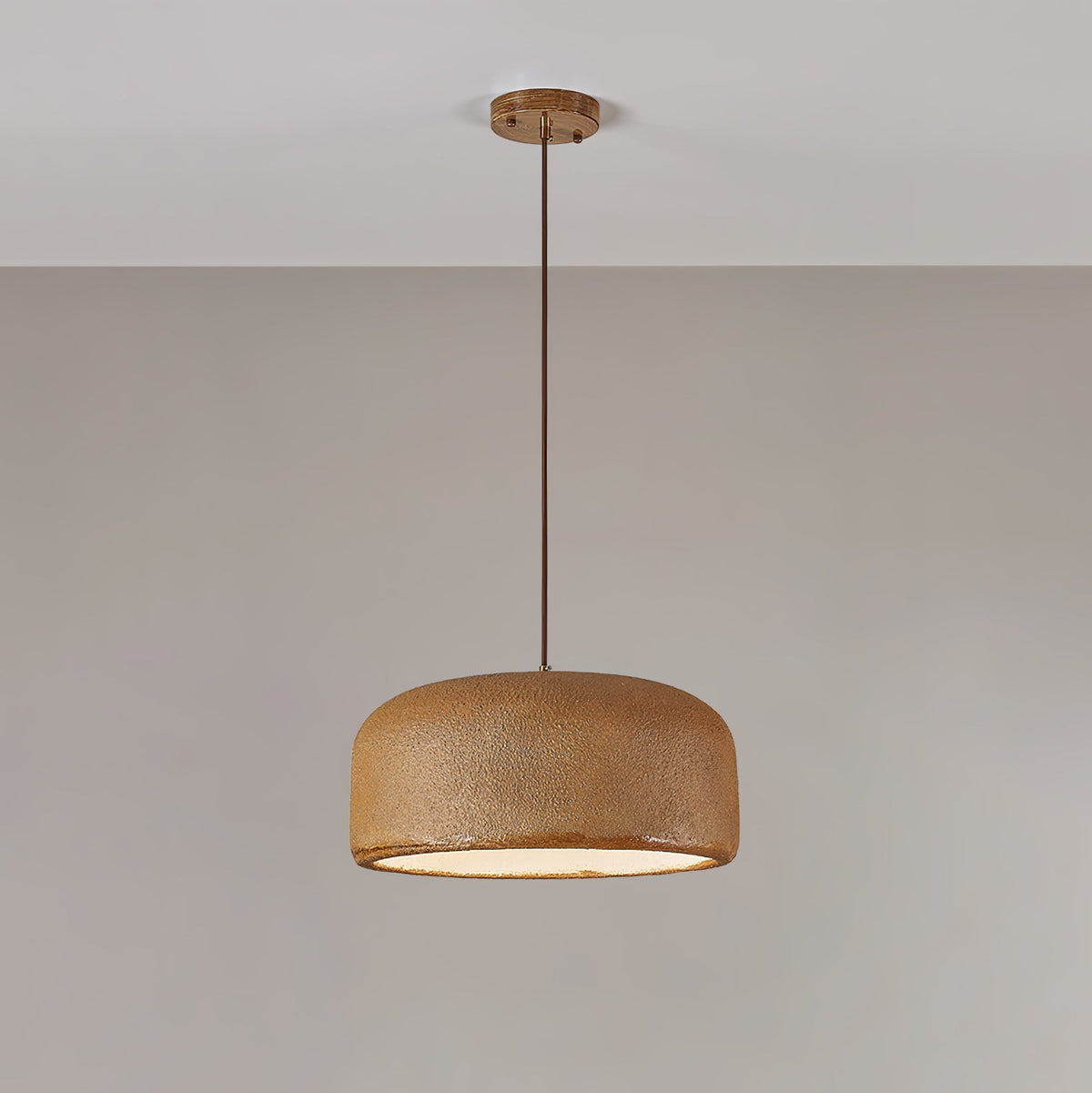 Organische Japandi resin hanglamp
