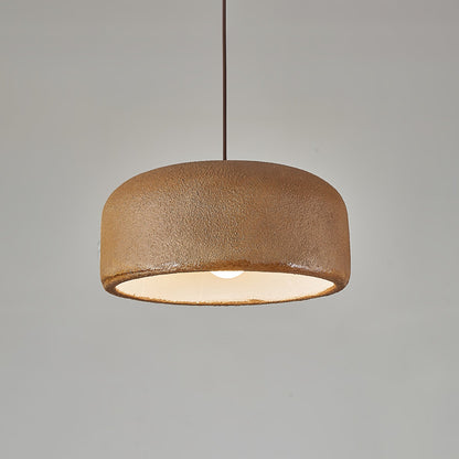 Organische Japandi resin hanglamp