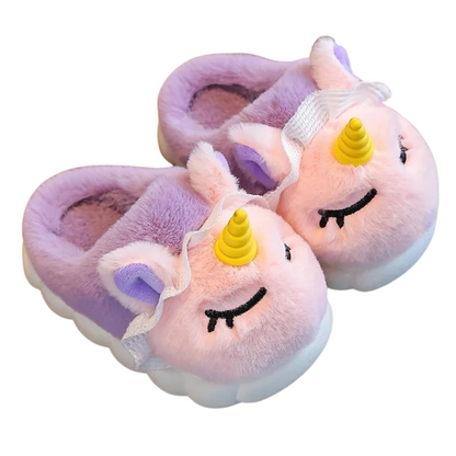 Pluche Eenhoorn kinderpantoffels