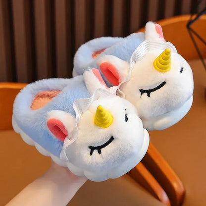 Pluche Eenhoorn kinderpantoffels
