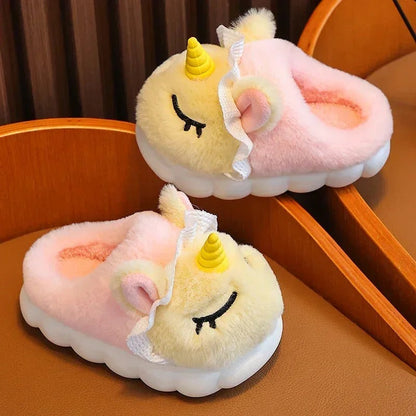 Pluche Eenhoorn kinderpantoffels