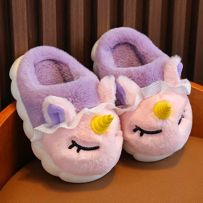 Pluche Eenhoorn kinderpantoffels