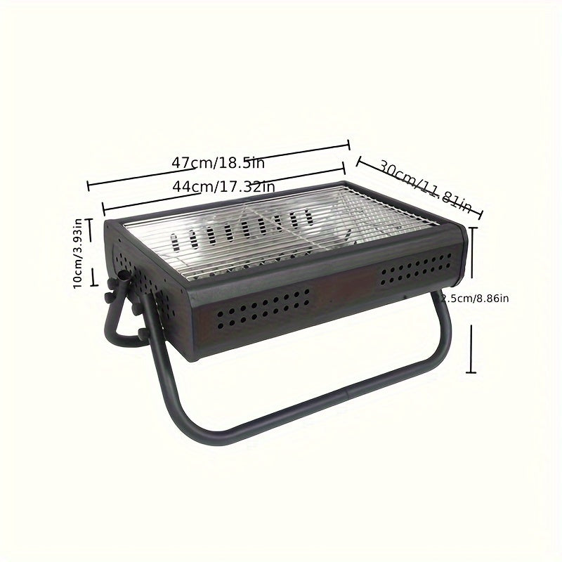 Draagbare houtskoolbarbecue opvouwbare tafelgrill