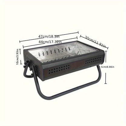Draagbare houtskoolbarbecue opvouwbare tafelgrill